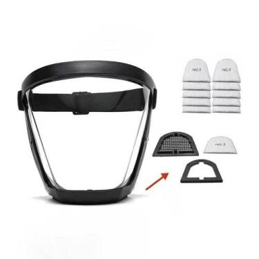 Imagem de Máscara de Proteção Facial Transparente à Prova de Poeira com 10 Filtr