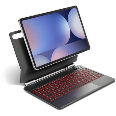 Imagem de Capa com Teclado para Samsung Galaxy Tab S10 Lite/S10/S9 FE 10,9 Polegadas e S11/S9/S8/S7 11 Polegadas,Teclado Magnético Flutuante, Suporte Cantilever e Trackpad Multitoque Sem Fio