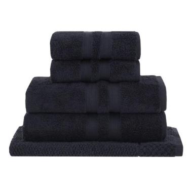 Imagem de Kit Jogo De Toalhas Buddemeyer 5 Peças Algodão Egipcio Banho Rosto e P