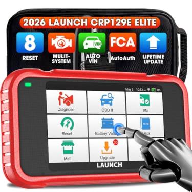 Imagem de LAUNCH Scanner OBD2 - Ferramenta de digitalização -CRP129E para leitor de código ENG ABS SRS TCM, ferramenta de diagnóstico de reposição de corpo de acelerador de óleo/EPB/TPMS/SAS/ferramenta de diagnóstico de carro com bolsa de transporte, AutoVIN, atualização de WiFi, atualizado de CRP129 2020 nova versão