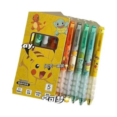 Imagem de Conjunto De Canetas Gel Pokémon Para Crianças 5pcs Pikachu Squirtle Ch