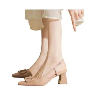 Imagem de Sandálias Femininas De Verão Com Salto Fino E Médio, Casuais, Com Five