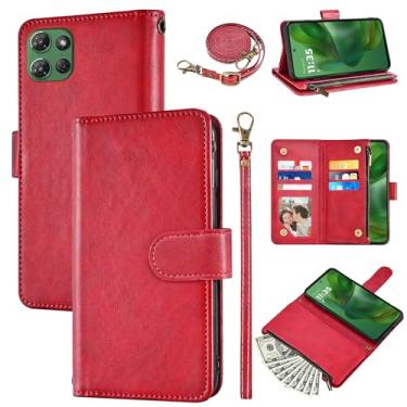 Imagem de Furiet Capa carteira para Motorola Moto G Stylus 5G 2025 com alça de pulso e alça de ombro PU couro flip elegante 6+ porta-cartões com suporte para dinheiro, acessórios para celular para G5 mulheres