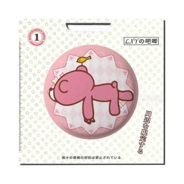 Imagem de Broche Redondo De Urso Rosa Kawaii Em Estilo Anime Para Roupas E Acess