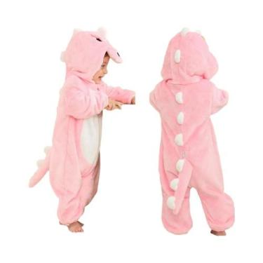 Imagem de Macacão Unissex De Bebê Com Capuz De Flanela, Fantasia De Animal Para 