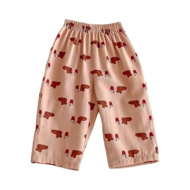 Imagem de Calças Harem Para Crianças, Finas E Soltas, Com Estampa Casual Para Me