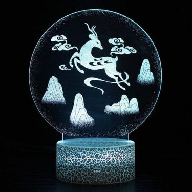 Imagem de Luz noturna 3D, acrílico personalizado, interior, esculpido, LED color