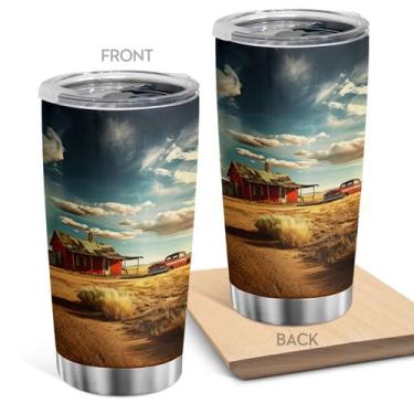 Imagem de Caneca de café Tumbler Oasisdream 600 ml com impressão de cenário