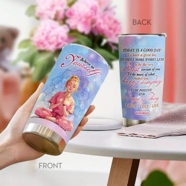 Imagem de Caneca de café Tumbler Oasisdream 600 ml com estampa feminina