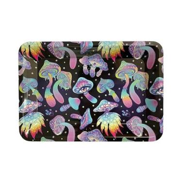 Imagem de Bandeja De Armazenamento De Metal 18x12,5cm Para Cigarros E Ervas, Est