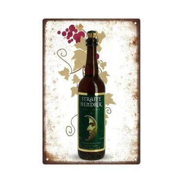 Imagem de Placa De Metal Vintage Retro Malibu Para Cerveja, Uísque E Vinho, Deco