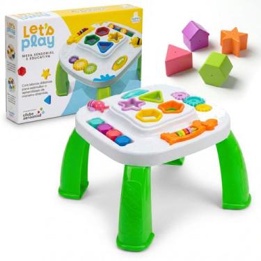 Imagem de Mesinha Infantil Didática Divertida Com Formas De Encaixar Brinquedo S