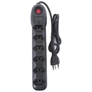 Imagem de Filtro De Linha 6 Tomadas Pp 0,75, Comprimento 1 Metro