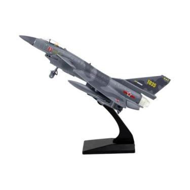Imagem de Modelo De Avião De Caça Rafale J15 F16 F22 Em Liga Metálica Com Som E 