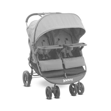 Imagem de Carrinho de Bebê Duplo para Gemêos Joovy Scooter X2, Cinza