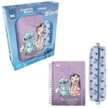 Imagem de Caixa Criativa DAC Stitch 5319 com Caderno Smart Colegial 10 Divisórias 80 Folhas 90G e...