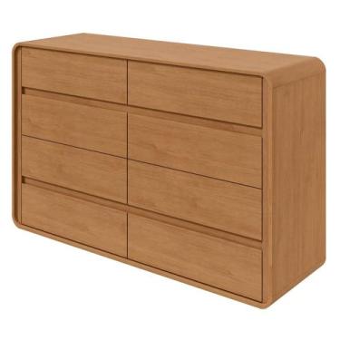 Imagem de Cômoda para Quarto 8 Gavetas 152cm X 96cm Loop - Móveis Lopas