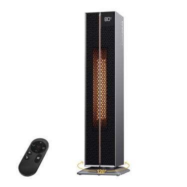 Imagem de Aquecedor Elétrico ComDomus Torre 32" 1500W com Controle Remoto Prata