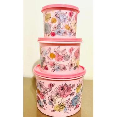 Imagem de Kit de Armazenamento Tupperware Rosa 3 peças