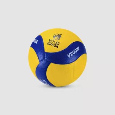Imagem de Bola Volei Mikasa V200w Fivb Competicao, Amar, Azul, UN