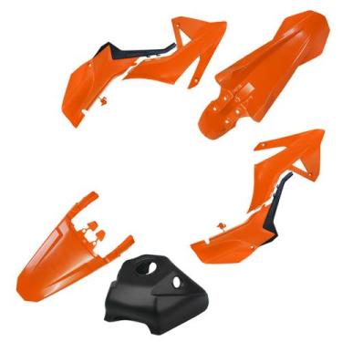 Imagem de Kit Plástico Carenagem Amx Adventure Honda Xr 250 Tornado, Laranja