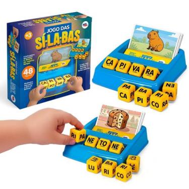 Imagem de Brinquedo De Montar Palavras Jogo Das Sílabas Tabuleiro Infantil De Ra