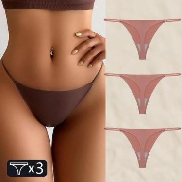 Imagem de Tanga Feminina Sem Costura - Cintura Baixa, Fio Dental, Sem Rastros, B