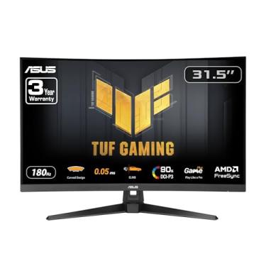 Imagem de ASUS TUF Gaming Monitor de jogos HDR curvo 80.0 cm 1440P (VG32WQ3B) – QHD (2560 x 1440), 180Hz, 0,5ms, 1500R, Extreme Low Motion Blur, FreeSync, 90% DCI-P3, Shadow Boost, DisplayWidget, 3 anos de