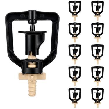 Imagem de Kit 10 Microaspersor Bege 55lph Bocal Bailarina Giratório Sistema de I