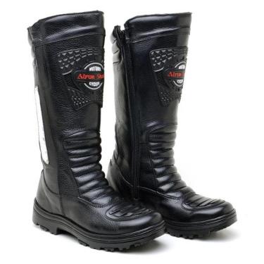 Imagem de Bota Coturno  Masculina Couro  Conforto Macia-Masculino