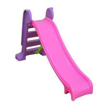 Imagem de Escorregador Trampolim Infantil Rosa Play Time Brinquedos