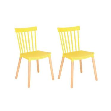 Imagem de Conjunto 2 Cadeiras Windsor Wood Design - Amarelo - Império Brazil Bus