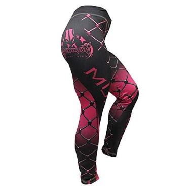 Imagem de Calça de Compressão Térmica- Feminino - Muay Thai - 2463R - Preto/Rosa - Dominium -