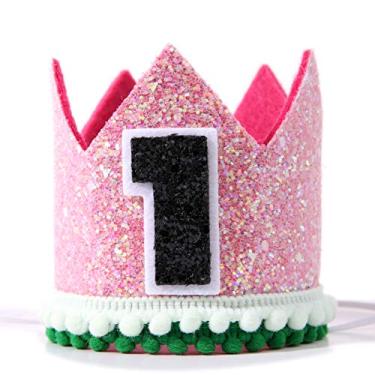 Imagem de Bandeira de cadeira de melancia para o primeiro aniversário - Decoração de primeiro aniversário para bebês, Garland temática para festa de aniversário, presentes de lembrança de aniversário de bebê, Watermelon Crown Hat