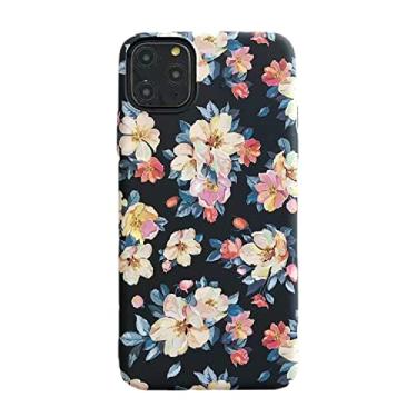 Imagem de Capa de telefone com padrão de flores silvestres para iPhone 14 Pro Max pequena flor amarela romã padrão capa à prova de choque para iPhone 13 11 12 Pro Max Mini XS X XR 7 8 14 Plus (iPhone13 Pro, flor rosa)