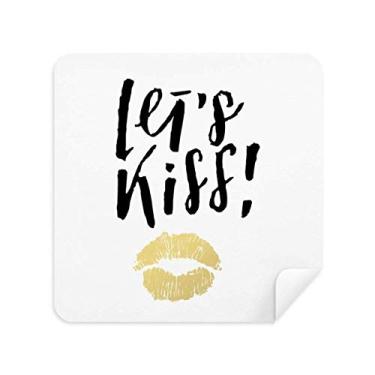 Imagem de Let's Kiss – Pano de limpeza de tela estilo escrito à mão com 2 peças