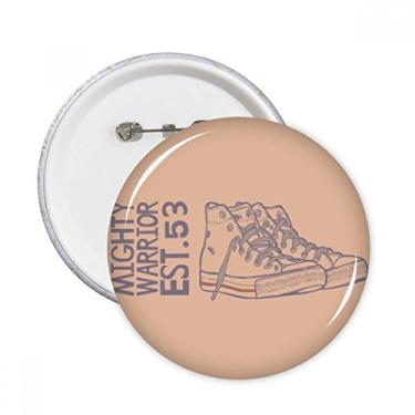 Imagem de Ilustração de sapatos de lona pintados à mão, alfinetes redondos, emblema, botão, decoração, acessório, 5