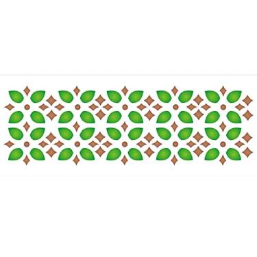 Imagem de Stencil de Acetato para Pintura OPA Simples 10 x 30 cm - 963 Border Quatro Folhas