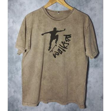 Imagem de Camiseta walkind grafite skate estonada Caqui