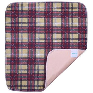 Imagem de Almofada de cadeira ultra impermeável lavável (51 x 56 cm) para incontinência – proteção de proteção de proteção de enchimento para adultos, crianças ou animais de estimação – design de camada tripla, absorção de 60 ml, Plaid