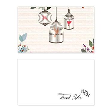 Imagem de Prateleira de flores em gaiola, cartão de agradecimento, aniversário, agradecimento de casamento