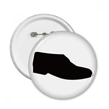 Imagem de Sapato masculino de couro preto silhueta pinos redondos emblema decoração roupas 5 peças presente