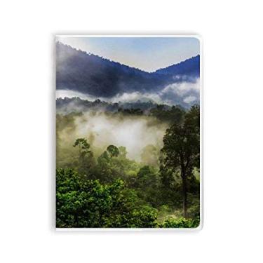 Imagem de Diário de capa macia com estampa florestal de nevoeiro, cenário natural, capa de goma