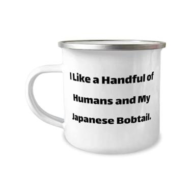 Imagem de I Like a Handful of Humans and My Japanese Bobtail Caneca de 355 ml, presente de gato japonês Bobtail de amigos, nova para amantes de gatos