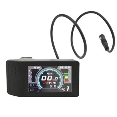 Imagem de DAUERHAFT Visor de bicicleta elétrica 500c, fácil operação, visor de bicicleta ABS à prova de poeira, IP64 à prova d'água para substituição para Bafang BBS01, BBS02, BBSHD