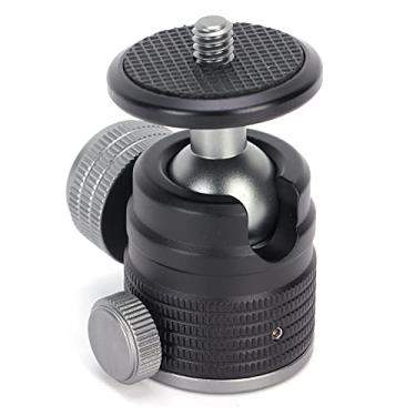 Imagem de Mini cabeça esférica, cabeça esférica panorâmica portátil de 1/4 "para luz de vídeo LED para câmeras para filmadoras para smartphone