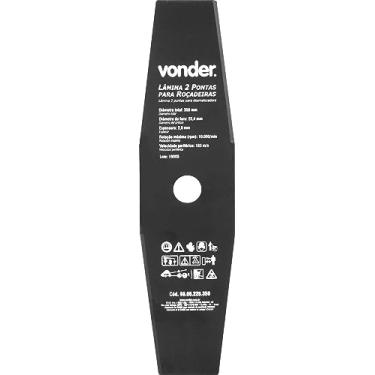 Imagem de Lâmina De 2 Pontas, Para Roçadeiras, 350 Mm X 25,4 Mm, Vonder.