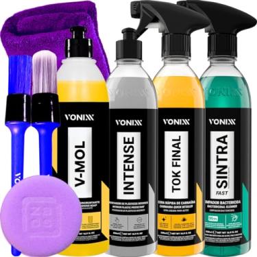 Imagem de Kit Lavagem Automotiva Completa Vonixx Cera Carnauba Tok Final V-mol Revitalizador de Plasticos intense Sintra fast