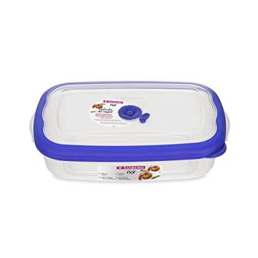 Imagem de Sanremo - Pote Plástico Hermético Retangular de 2,4 Litros, Linha Flor