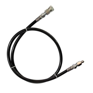 Imagem de Aopkeo Chicote de enchimento de 94 cm 8 mm macho fêmea desconexão rápida 4500psi mangueira de extensão de carregamento extremidade de aço inoxidável para paintball PCP Airsoft mergulho (extremidade